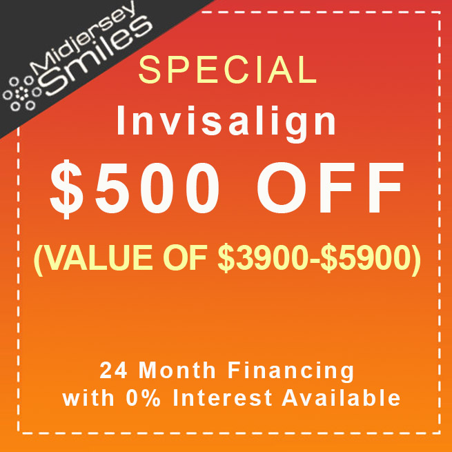 Invisalign special $500 off at Midjersey Smiles